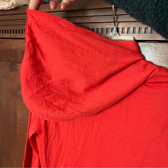 Chrome M Red Longsleeves MERINO WOOL Blend Women's Sweater Hoodie It#C52 - Picture 7 of 11